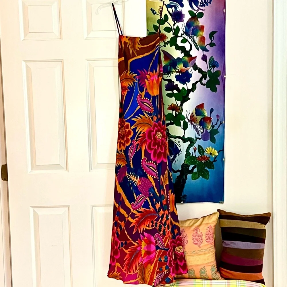 🌺🎉HP🎉🌺 NWT Farm Rio Vintage Wave Multicolor Sleeveless Maxi Dress - Picture 11 of 16